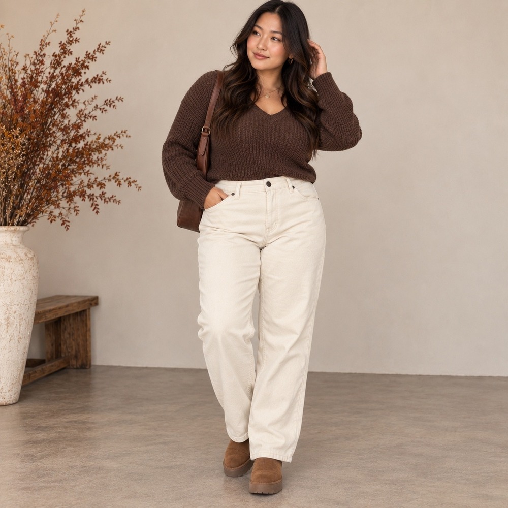Talbots Ivory Corduroy Straight Leg Pants Cream High Rise Size 14 NWOT